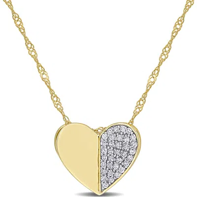 Delmar Diamond Heart Pendant Necklace In Gold