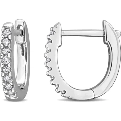 Delmar Diamond Hoop Earrings In Gold