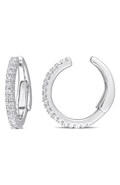 DELMAR DELMAR DIAMOND HOOP EARRINGS