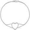 Delmar Diamond Open Heart Bracelet In White Gold