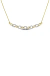 Delmar Diamond Oval Link Necklace In Gold