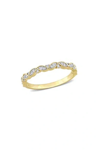 Delmar Diamond Semi Eternity Band Ring In Gold/diamond