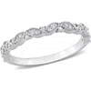 Delmar Diamond Semi Eternity Ring In White Gold