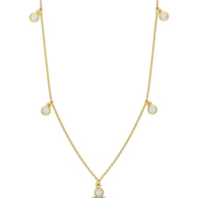 Delmar Diamond Station Necklace In Gold