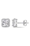 Delmar Diamond Stud Earrings In Silver