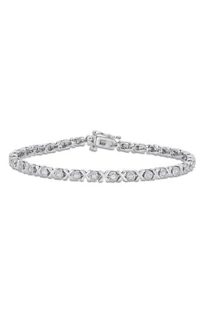 Delmar Diamond Tennis Bracelet In Metallic