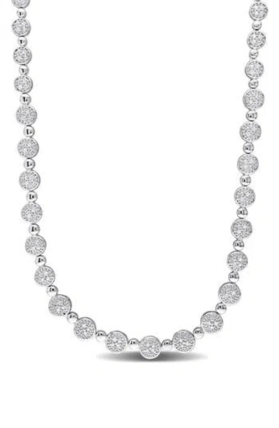 Delmar Diamond Tennis Necklace In White