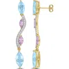 Delmar Drop Earrings In Blue Multi