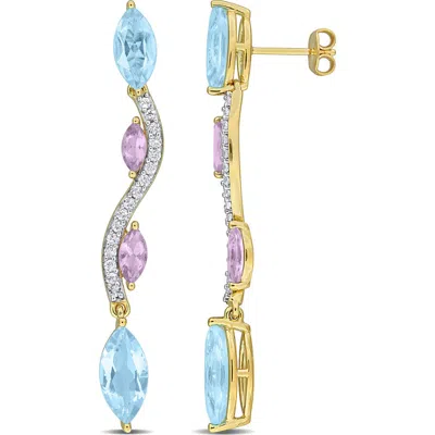 Delmar Drop Earrings In Blue Multi