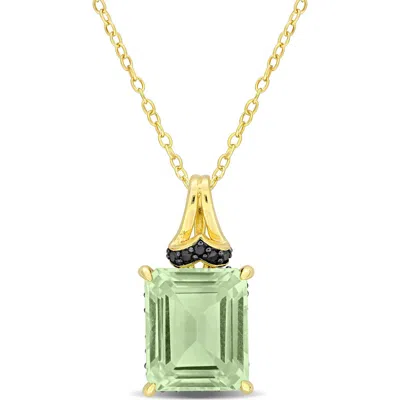 Delmar Emerald-cut Green Quartz Pendant Necklace