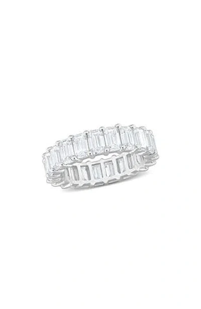Delmar Emerald Cut Lab-created Moissanite Eternity Band Ring In White