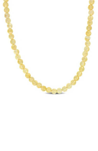 Delmar Faceted Beaded Necklace In Yellow