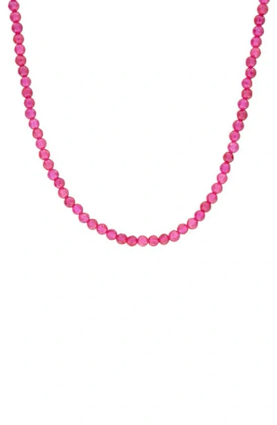 Delmar Faceted Beaded Necklace In Pink