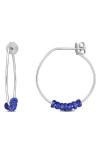 Delmar Faceted Hoop Earrings In Metallic
