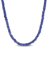 Delmar Fancy Cut Beaded Necklace In Blue Sapphire