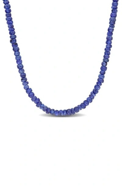 Delmar Fancy Cut Beaded Necklace In Blue