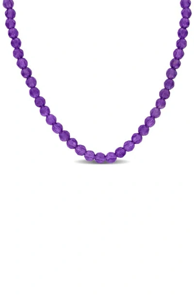 Delmar Fancy Cut Beaded Necklace In Purple
