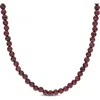 Delmar Fancy Cut Beaded Necklace In Red