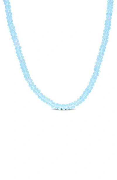 Delmar Fancy Cut Beaded Necklace In Sky Blue