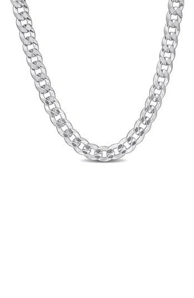 Delmar Flat Curb Link Chain Necklace, 5.3mm In Transparent