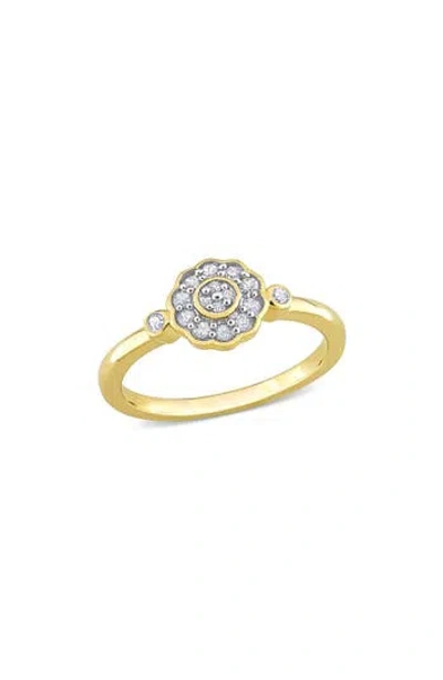 Delmar Floral Diamond Ring In Gold