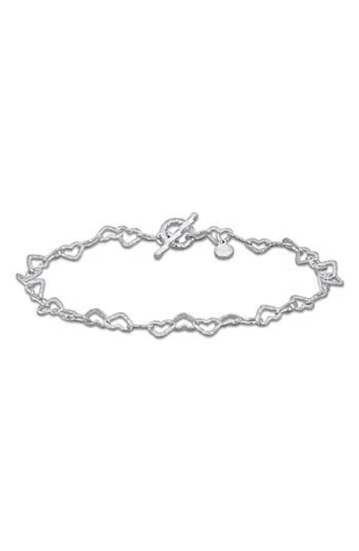Delmar Heart Link Bracelet In Silver