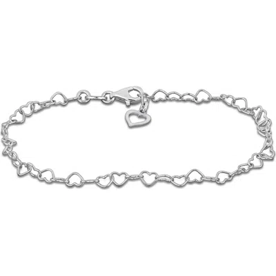 Delmar Heart Link Bracelet In Metallic