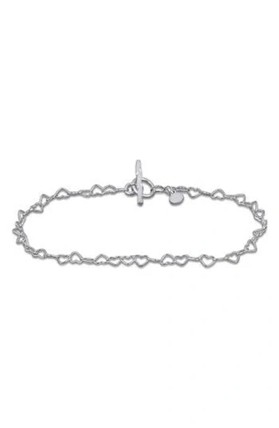 Delmar Heart Link Bracelet In Transparent