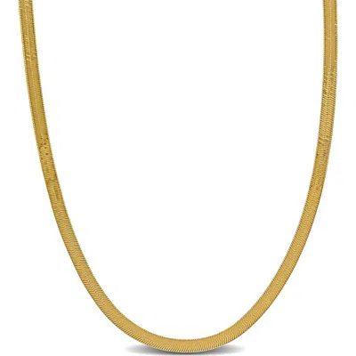 Delmar Herringbone Chain Necklace, 3.3mm In Transparent