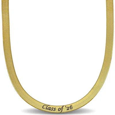 Delmar Herringbone Engraved Class Of '26 Necklace In Gold