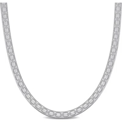 Delmar Herringbone Necklace In Metallic