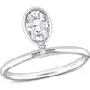 Delmar Lab-created Moissanite Drop Ring In White