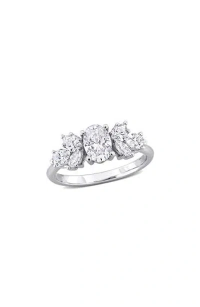 Delmar Lab-created Moissanite Engagement Ring In White