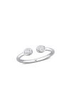 Delmar Lab-created Moissanite Split Shank Ring In White