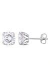 Delmar Lab-created Moissanite Stud Earrings In White