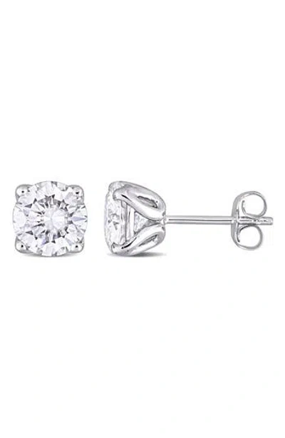 Delmar Lab-created Moissanite Stud Earrings In Metallic