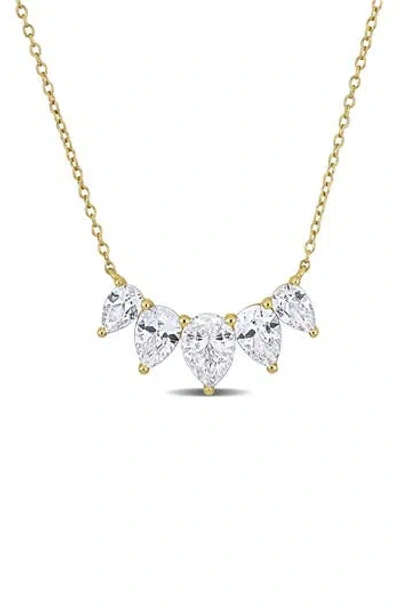 Delmar Lab-created White Sapphire Pendant Necklace