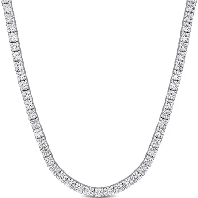 Delmar Lab-created White Sapphire Tennis Necklace