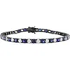 Delmar Lab Grown Blue & White Sapphire Tennis Bracelet In Blue