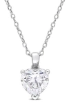 Delmar Lab Grown Moissanite Heart Pendant Necklace
