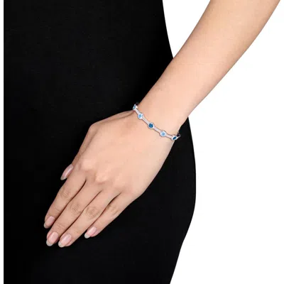 Delmar London Blue Topaz & White Topaz Bangle