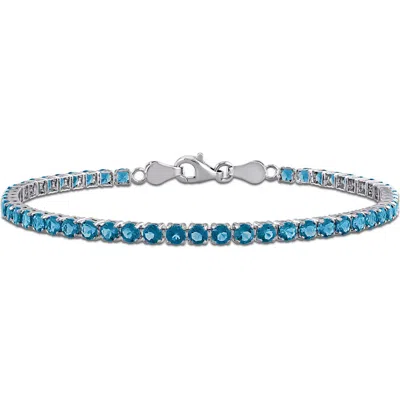 Delmar London Blue Topaz Tennis Bracelet
