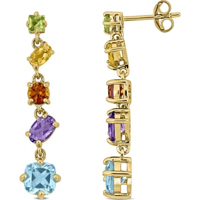 Delmar Mixed Cut Semiprecious Stone Earrings In Multi