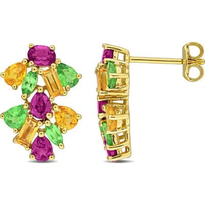 Delmar Mixed Gemstone Drop Earrings In Multicolor