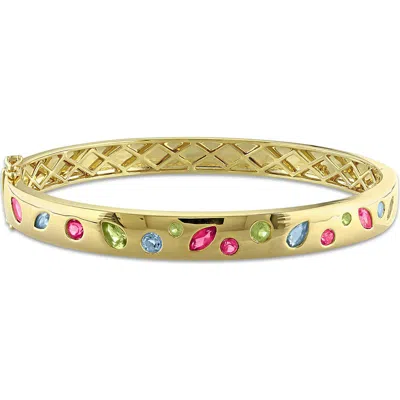 Delmar Multicolor Gemstone Bangle Bracelet