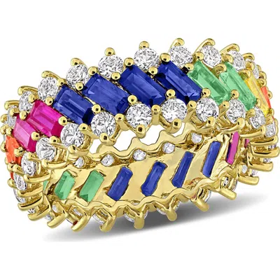 Delmar Multi-color Lab Grown Sapphire Multi-row Ring