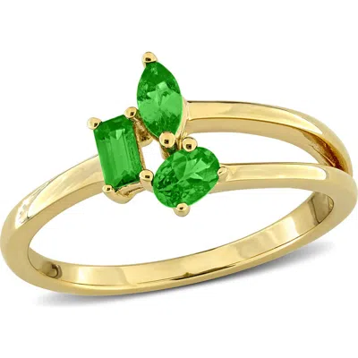 Delmar Multiple Cut Tsavorite Cluster Ring In Purple