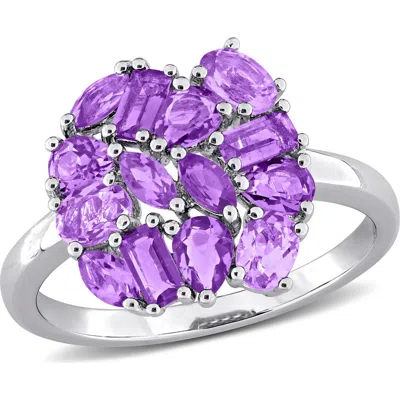 Delmar Multi-shape Amethyst Sterling Silver Ring In Purple