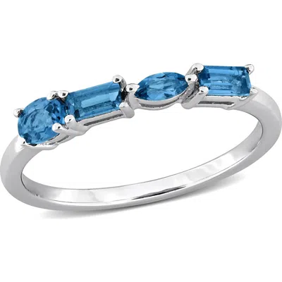 Delmar Multi-shaped London Blue Topaz Band Ring