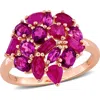 Delmar Multi-shaped Ruby Statement Ring In Red